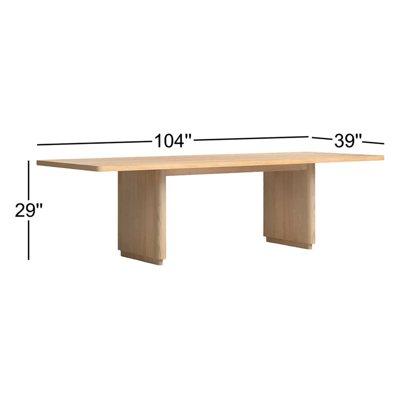 Mille 104" Dining Table, Oak
