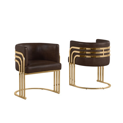 Sled Leg Side Chairs With Faux Leather And Chrome Frame