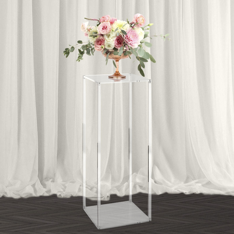 Support floral transparent en acrylique