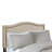 Clouchete Natural Queen Camelback Upholstered Headboard with Nailhead Trim-23991598-50444721