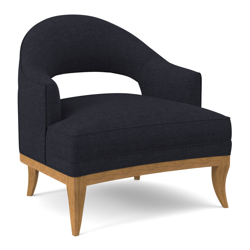 Fauteuil Mariposa, Ambre, 100% polyester bleu marine de Venise