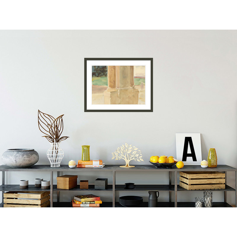 «Frascati Architectural Study» par John Singer Sargent, impression giclée encadrée, H 23,18 po x l 29,5 po