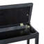 Chaise de piano Duet avec revêtement en similicuir et base en bois stable - construction noire