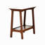 Table d'appoint rétro en ardoise rétro brun rougeâtre avec tablette de rangement, petite table de bout pour le salon, petite maison de ferme, table de chevet