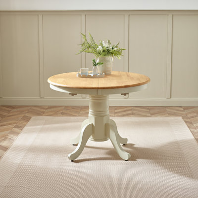 Oval Extendable Solid Wood Dining Table