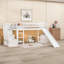 Lit simple mezzanine en bois avec glissade, escalier de rangement et échelle, conception convertible-1732661523