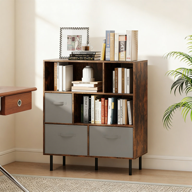 105cm H x 90cm W Standard Bookcase, Brown