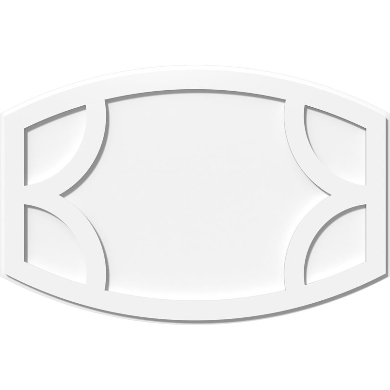 Médaillon de plafond contemporain en PVC de qualité architecturale Kailey, H 1 po x l 34 po x P 22,625 po