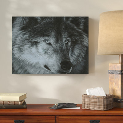 « dark loup », reproduction de peinture à l’acrylique sur toile tendue