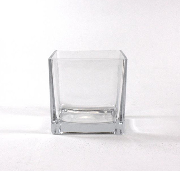 Handmade Glass Table Vase, 6" H x 6" W x 6" D