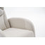 Chaise berçante en coton et lin avec repose-pieds réglable-865409514