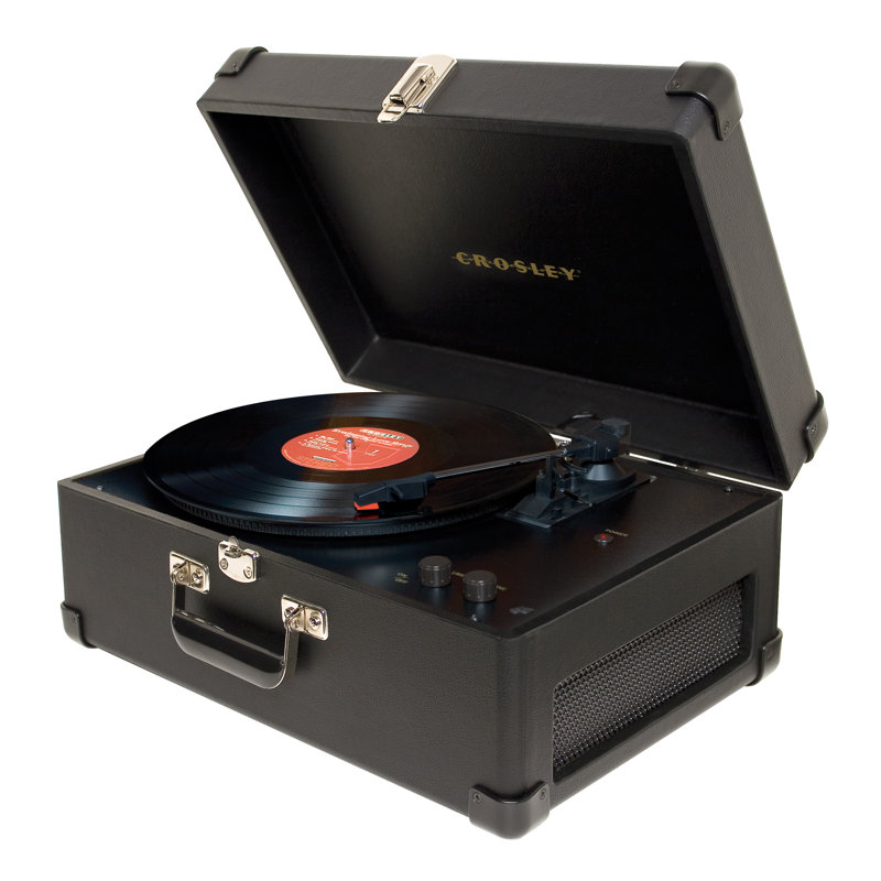 Tourne-disque décoratif à 3 vitesses USB Keepsake, Noir