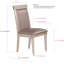 Chaise de salle à manger rembourrée Meleigha