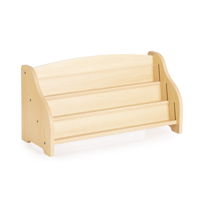 Natural Maple Tabletop Book Display with Acrylic Dividers