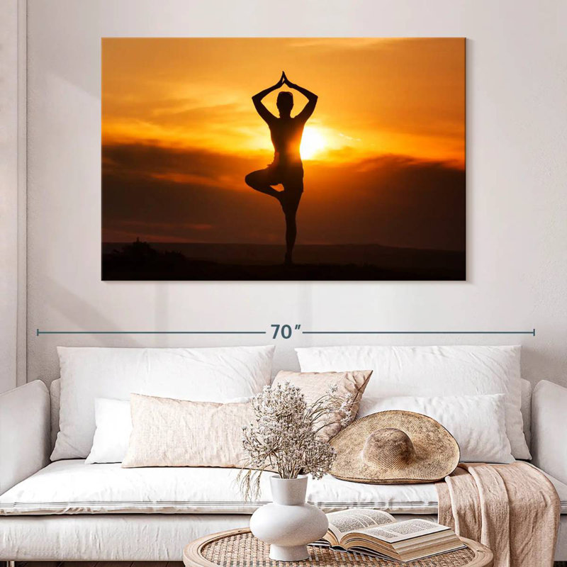Kerrick Yoga Sunset Silhouette, 34" H x 51" W
