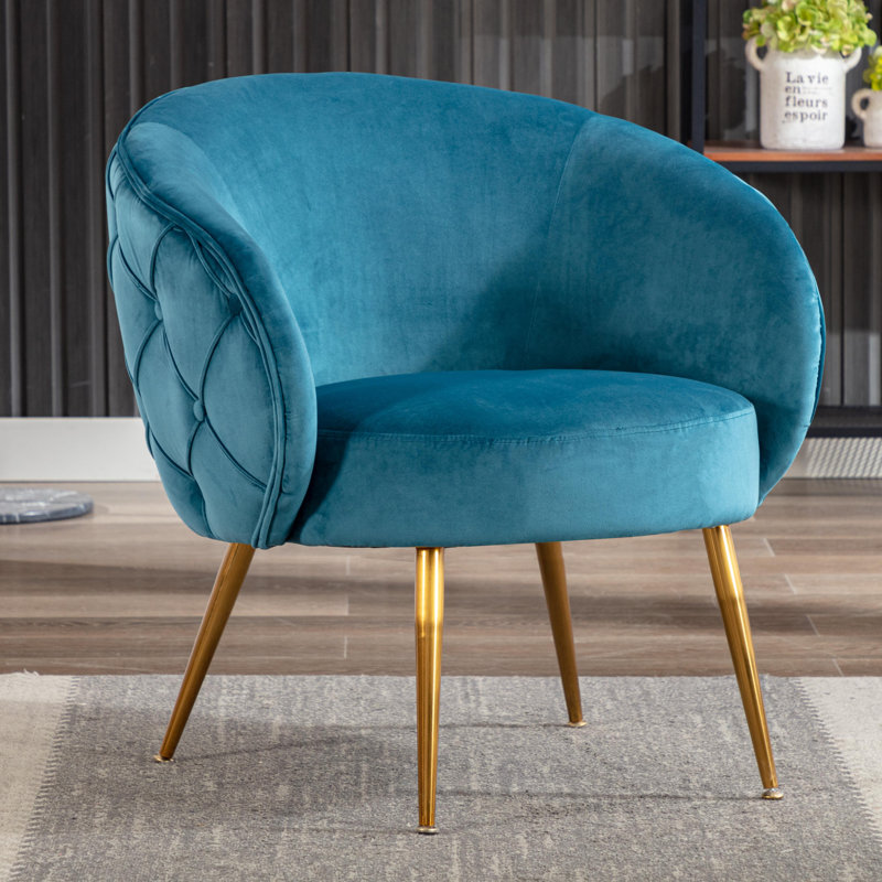 Upholstered Armchair, Federal Blue