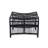 3 Pieces Wicker Outdoor Patio Furniture Set with Lounge Chair, Balcony Chairs Table Set with Cushions, Ottoman, Patio Conversation Sets for Garden ,Deck,and Porch, Beige-604060154