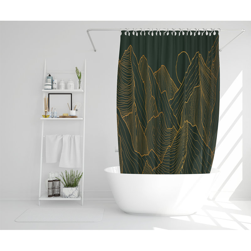 Elizabelle 13 Piece Polyester Shower Curtain Set