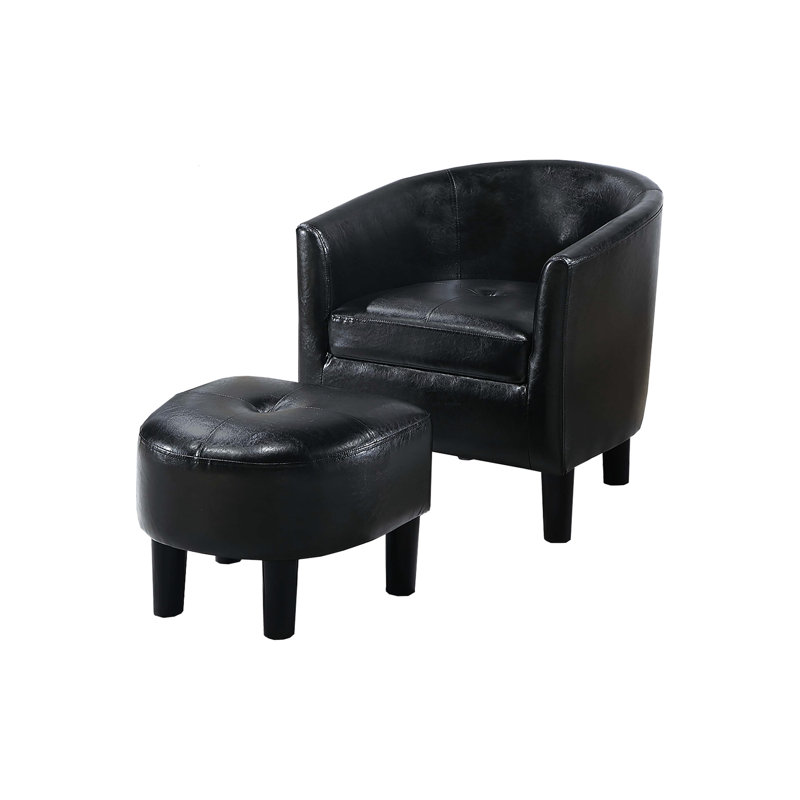 Chaise contemporaine tapissée noire et, nappe ouatée en fibres, ressort, mousse, ajoute une touche d'élégance à la sangle de la pièce assortie, quincaillerie, convenant à un coin détente