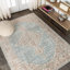 Tapis bleu clair / ivoire Mordecai-1609513244