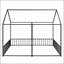 Lits plateforme simples en métal robuste, conception peu encombrante pour les chambres partagées et les chambres d'amis, noir-1523728315