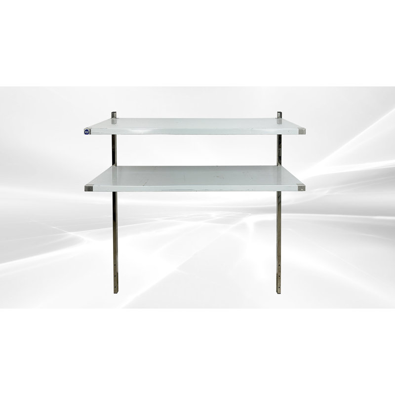 Tablette en acier inoxydable à deux couches NSF 47 po, H 47 po x l 47 po x P 15 po