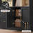 🖥️📚2-Piece Office Set – Large Computer Desk With Hutch & Triple-Wide Bookcase – Open Shelves + Closed Storage For Clutter-Free Workspace