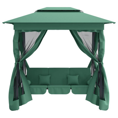 Patio Swing Chair Outdoor Hanging Bench Seat with Gazebo Swing Seat -  Arlmont & Co., B713B19490874732A6815511DF017022