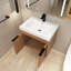 Meuble-lavabo simple 24 po avec plateau en résine Lazzat