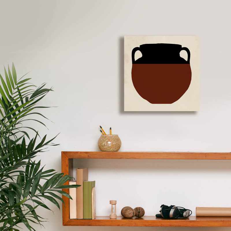  «Clay Pot 1» par Alonzo Saunders, art mural sur toile, 12 po x 12 po, H 12 po x l 12 po
