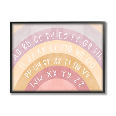 Ba-951-Framed " Alphabet On Muted Arches " by Lil' Rue
