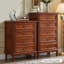 Armoire d'appoint en bois massif cerisier profond