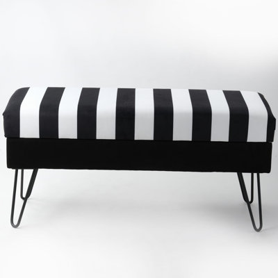 Duxbury Velvet Upholstered Storage Bench