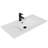 36" Rectangular Undermount Bathroom Sink with Single Hole Faucet, Overflow and Brass Pop Up Drain