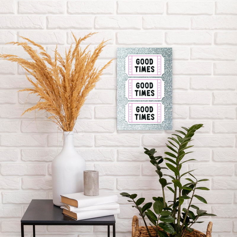 «Good Times», art mural moderne et audacieux, H 18 po x l 12 po