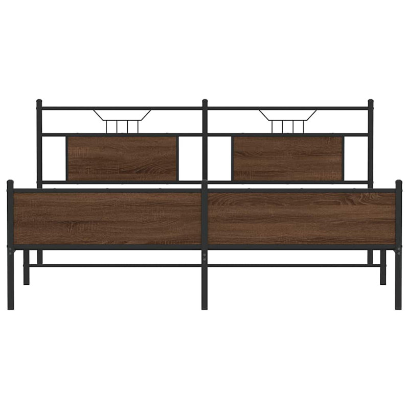 Bed, 183 x 213cm, Brown Oak