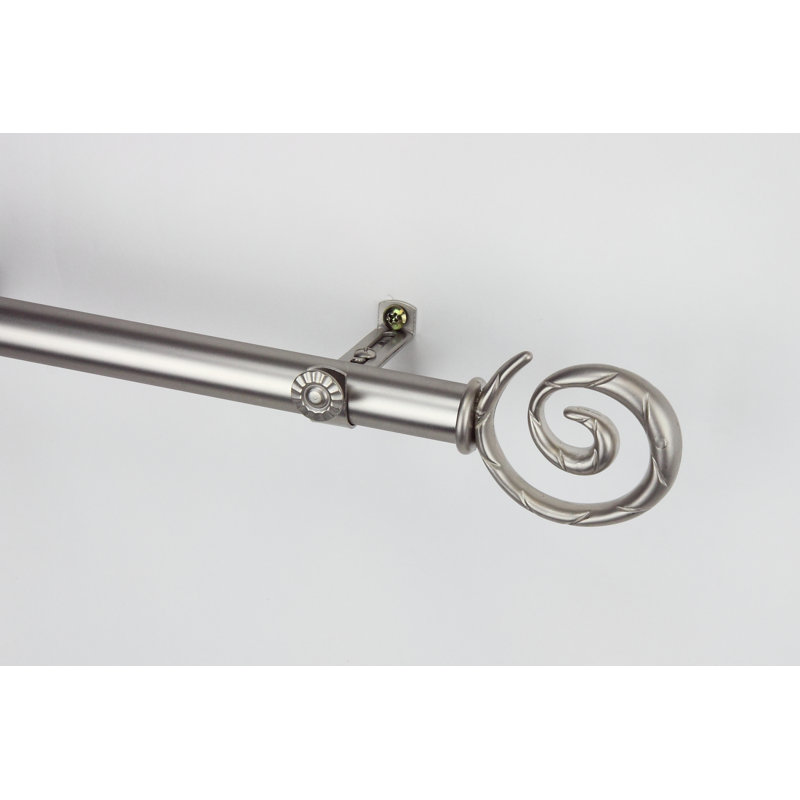 Tringle à rideaux simple Mcewen, l 48 po à 84 po, Nickel satiné