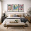 Classical Artwork "Vibrant coloré, décoration murale Henri Matisse, images murales de paysage abstrait moderne, grande impression sur toile encadrée, ensemble de 3 pièces" 16 "x 24" x 3 pièces, 24 "x 36" x 3 pièces-91875224-91875228