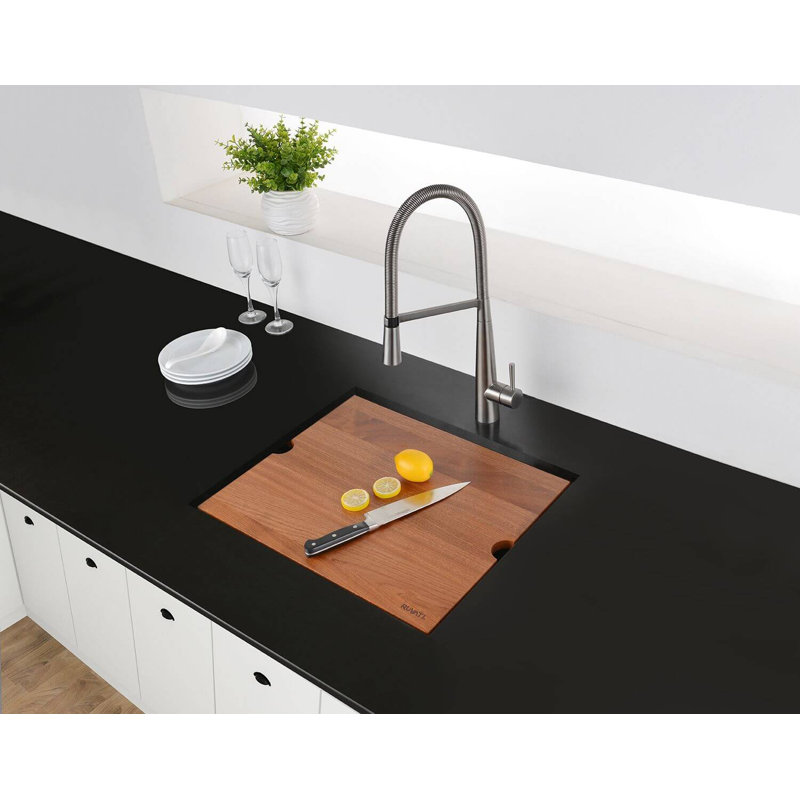 Évier de cuisine encastré en acier inoxydable calibre 16 Ruvati, L 19 po x l 18 po