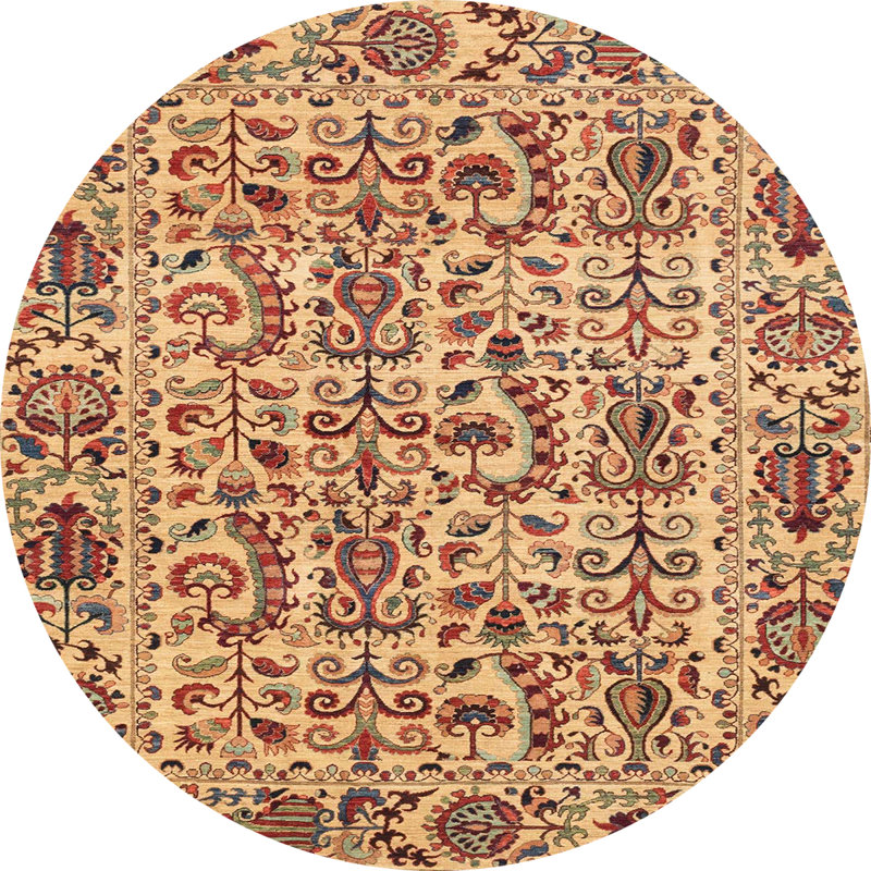 Abstract Indoor Rug, Round 4'