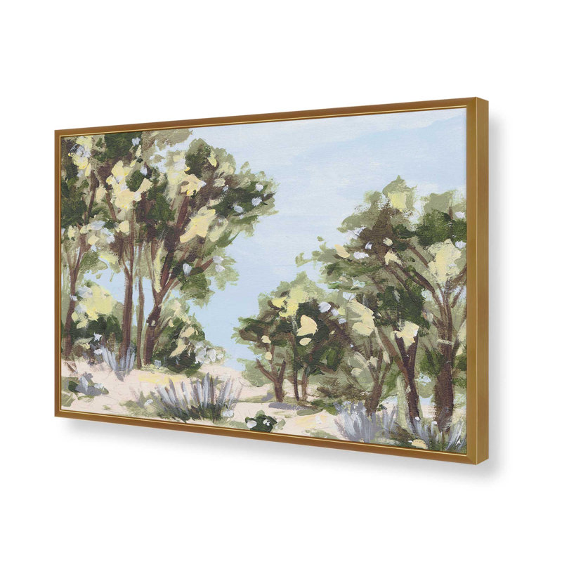 Reproduction d'art «Amber Canopy I» par Melissa Wang, H 12 po x l 16 po, Impression sur cadre ouvert sans papier mat, Doré