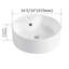 Lavabo de salle de bain moderne au-dessus du comptoir en céramique blanche moderne - vasque en porcelaine brillante pour meuble-lavabo