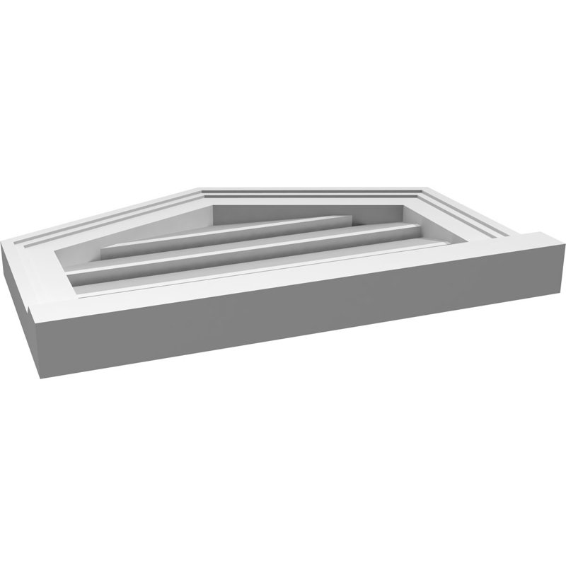 Ventilé à pignon fonctionnel en uréthane à hauteur de sommet 5 pintes, brun clair apprêté, H 14 po x l 20 po x P 2 po