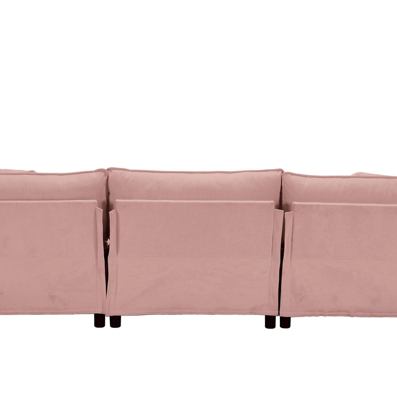 Canapé modulaire en L, Pink
