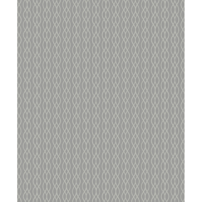 Hopkins 10.05m x 53cm Textured Metallic Finish Wallpaper Roll, Silver