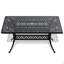 Ensemble de salle à manger 5 pièces en aluminium coulé résistant aux intempéries, comprenant 4 chaises pivotantes et une table rectangulaire avec cadre noir