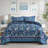 HoneiLife folding screen Navy Blended Quilting lightweight summer bedspreads 3-Piece Queen Size Bedding sets-125877153