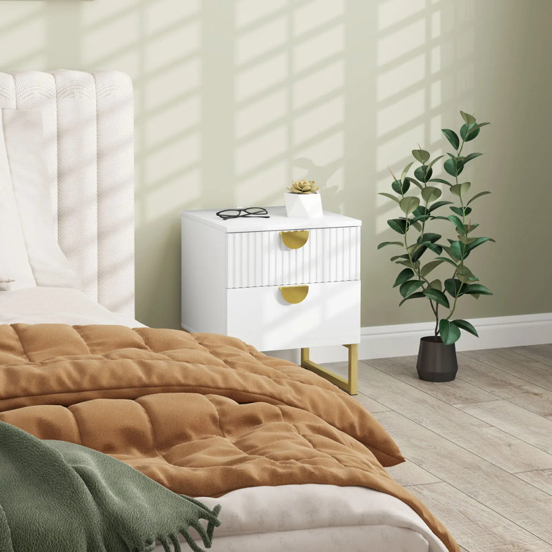 40cm W Manufactured Wood Bedside Table