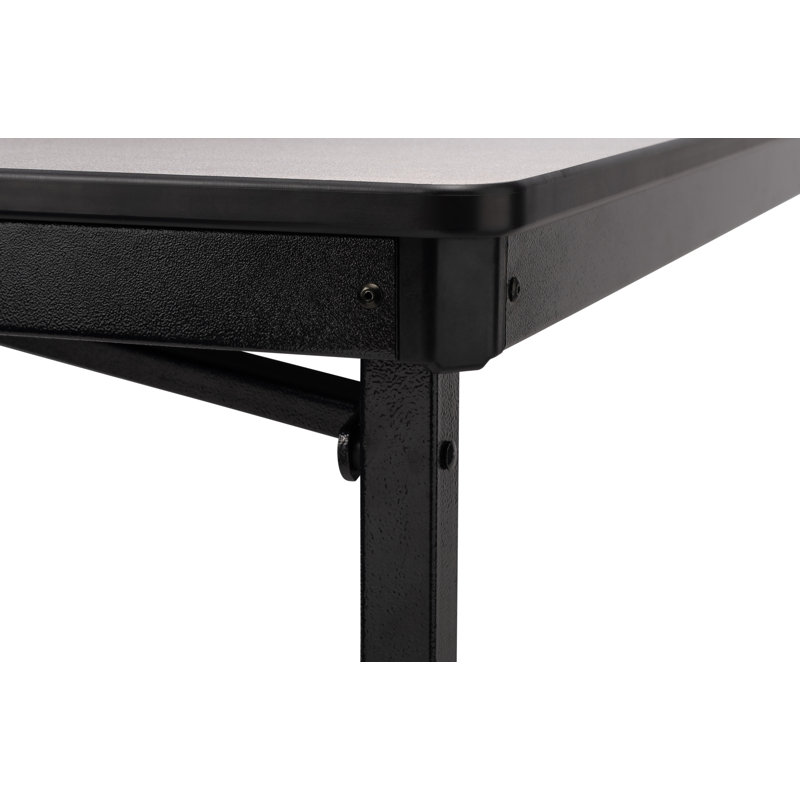 Fusion Maple 18" x 48" Steel Frame Folding Table with Laminate Plywood Top