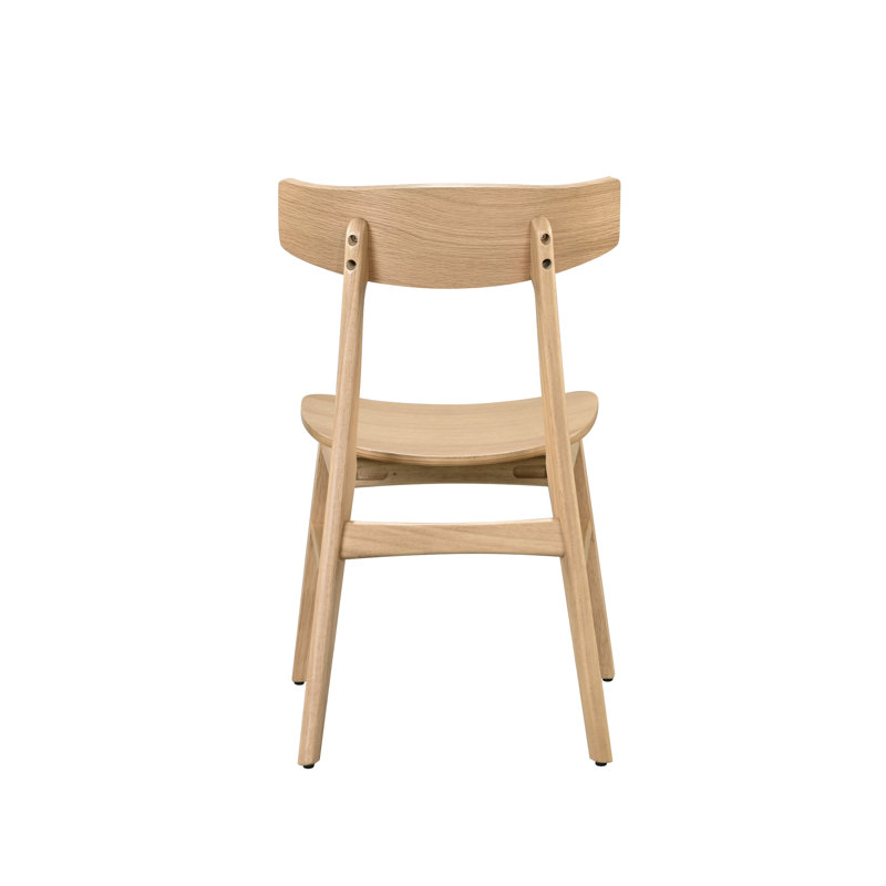 Bristol Solid Wood Dining Chair Set (Set of 2), Walnut